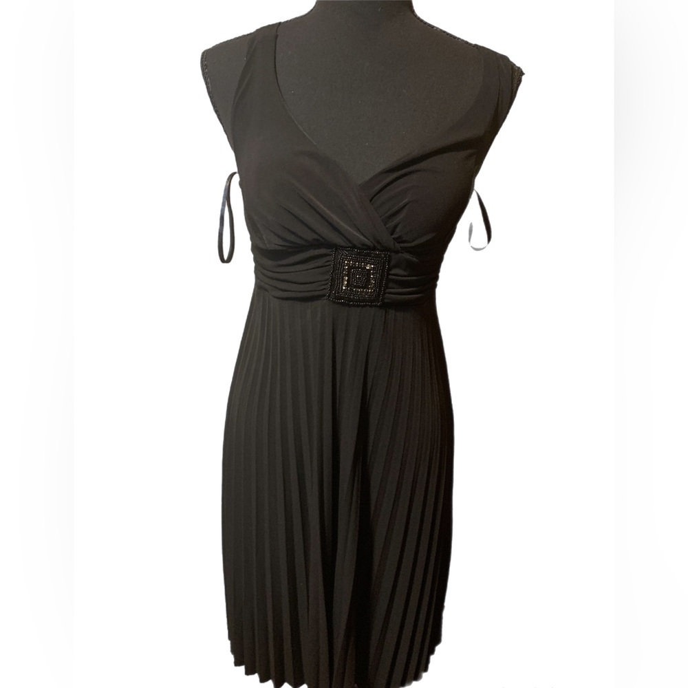 EnFocus Petite 4p Black Midi Dress